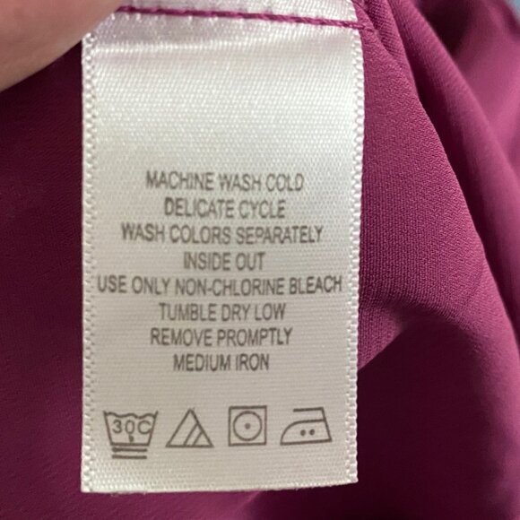 (7) Raspberry Ruffles Puff Sl. Valentines Boho Office Barbiecore Top Blouse 20W - Picture 7 of 7